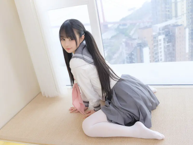 桜井宁宁 NO.084 双马尾白丝JK – 042.webp